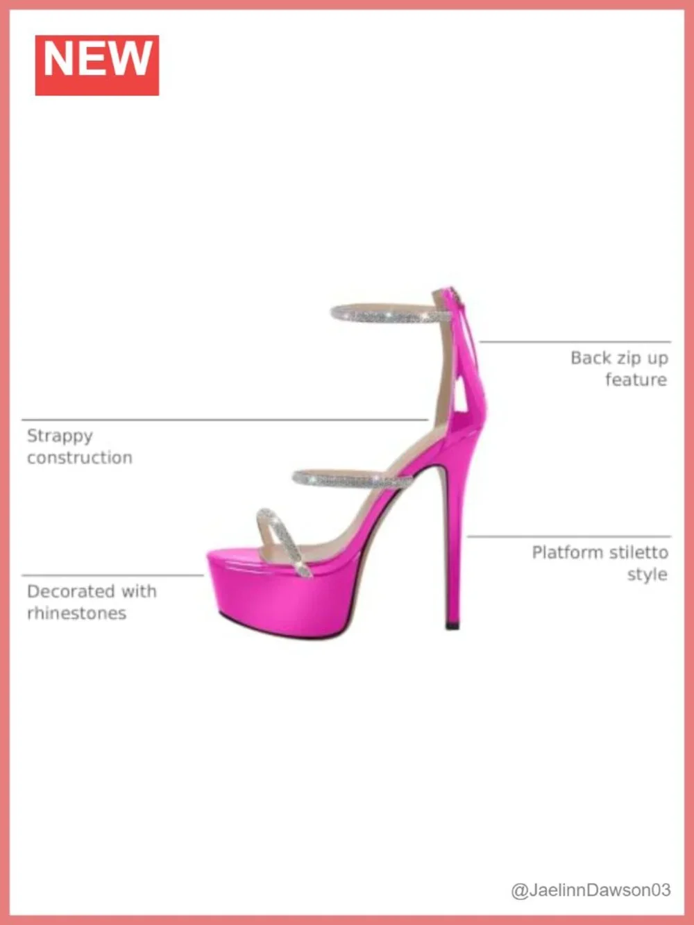 Women's Rhinestone Strappy Platform Heels Crystal Stiletto Sandals Party Wedding